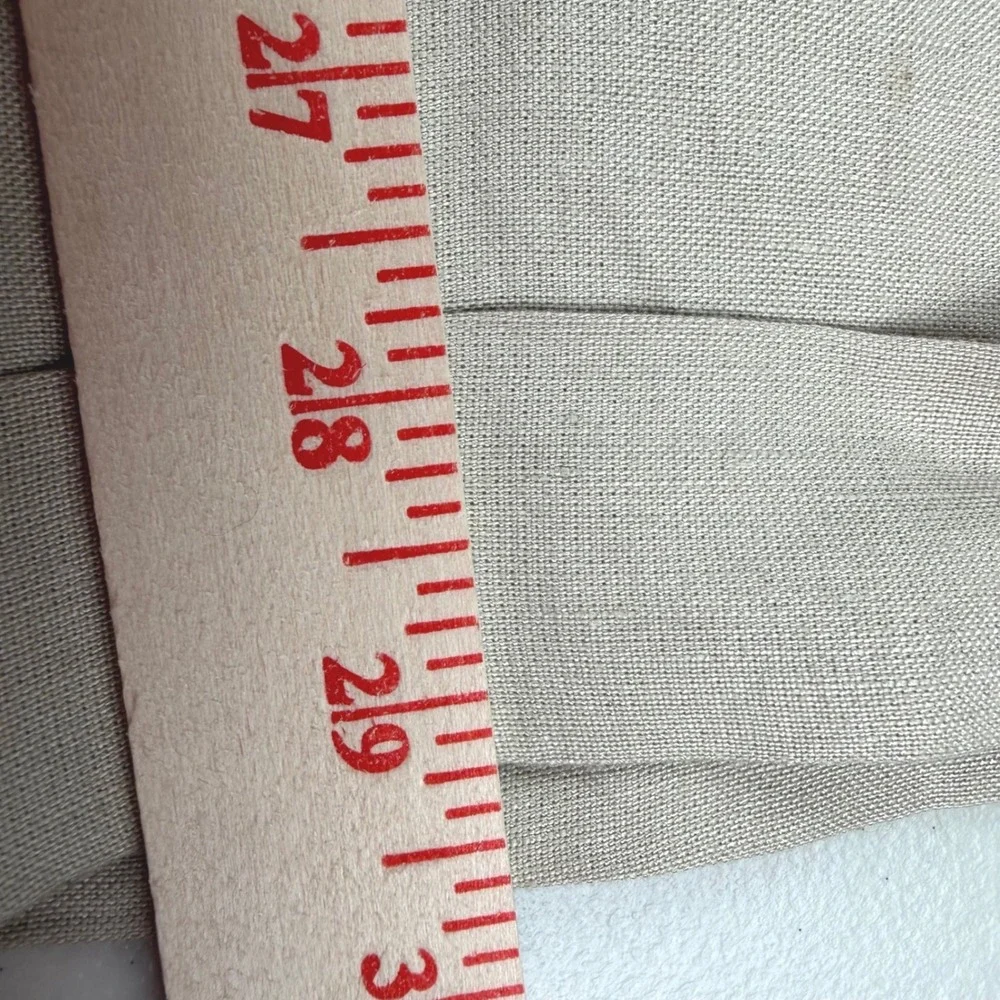 Louis Raphael Soft Mens Linen Blend Pleated Dress Pants Cream 38x30 Cuffed Hem